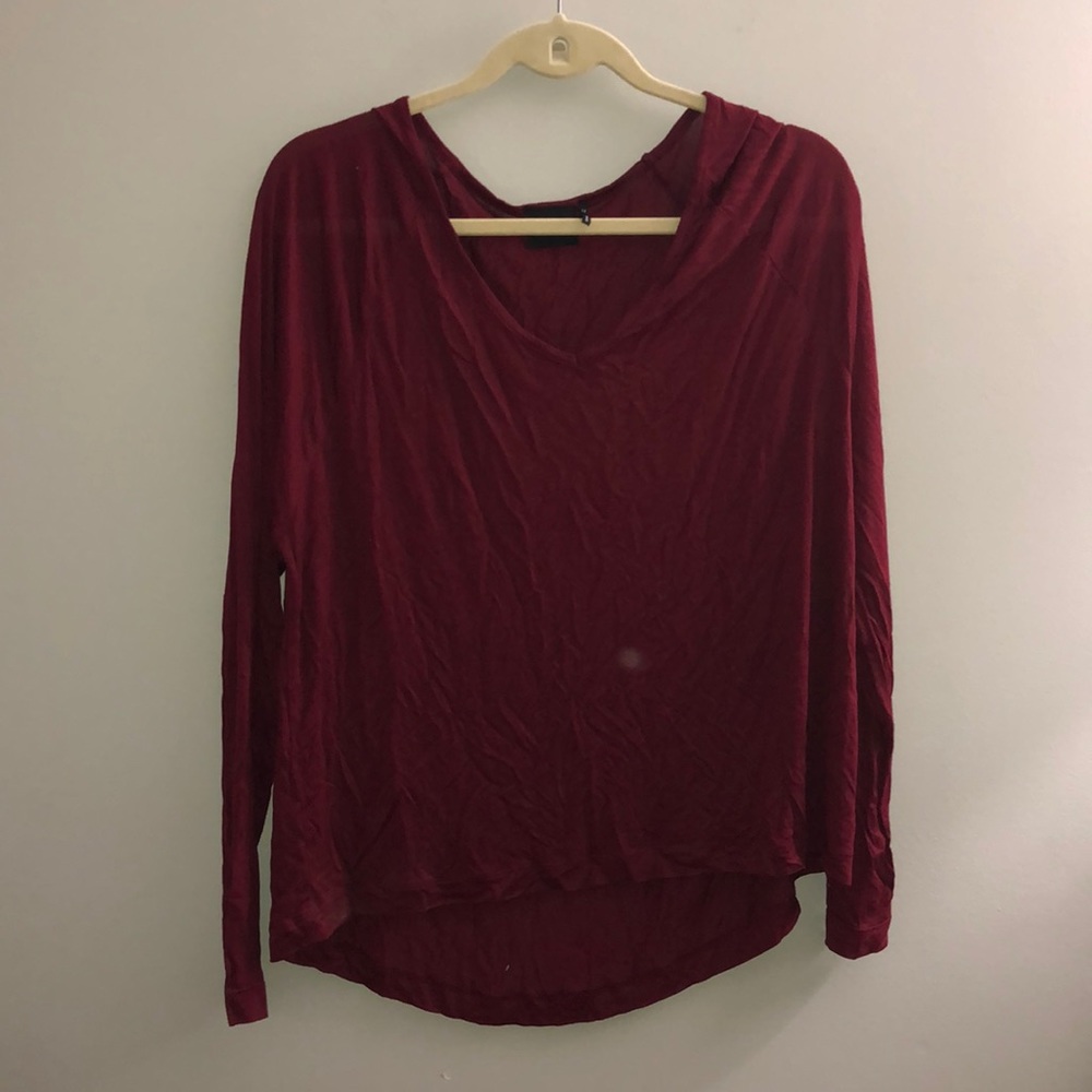 Red Long Sleeve Top